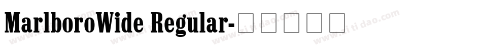 MarlboroWide Regular字体转换